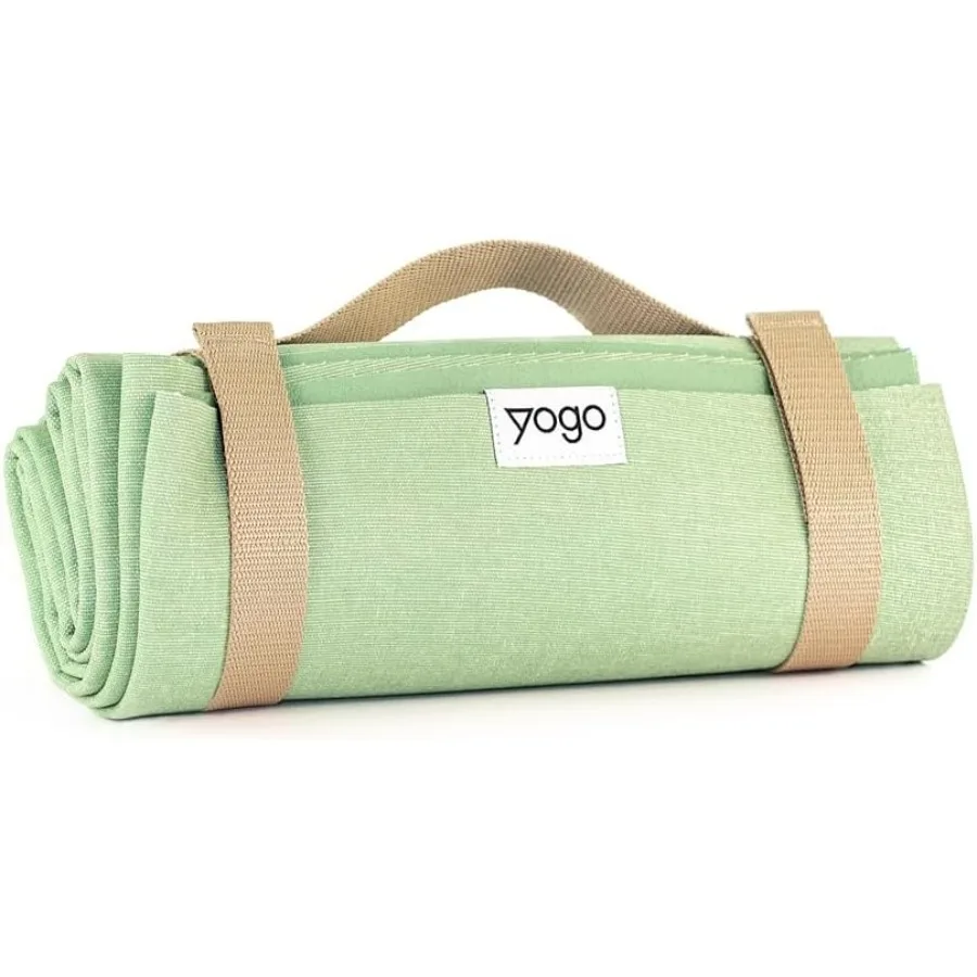 

Ultralight Folding Travel Yoga Mat with Attached Straps FSC-Certified Plant Rubber Sticky Grip Non-Slip Best Travel Yoga Mat