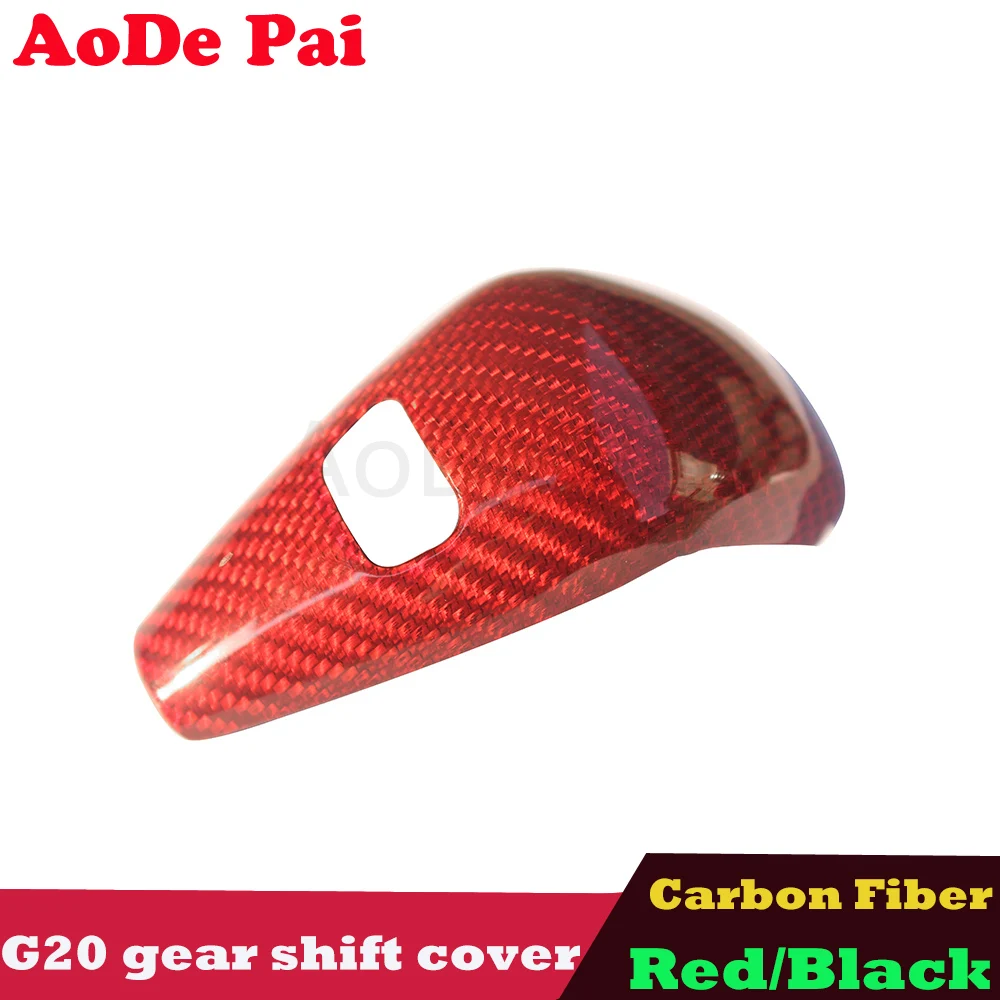 G20 G22 Gear Shift Knob Dry Carbon Fiber Interior Parts Cover for BMW 1 3 4  Z4 Series F40 G20 G21 G22 G23 G29