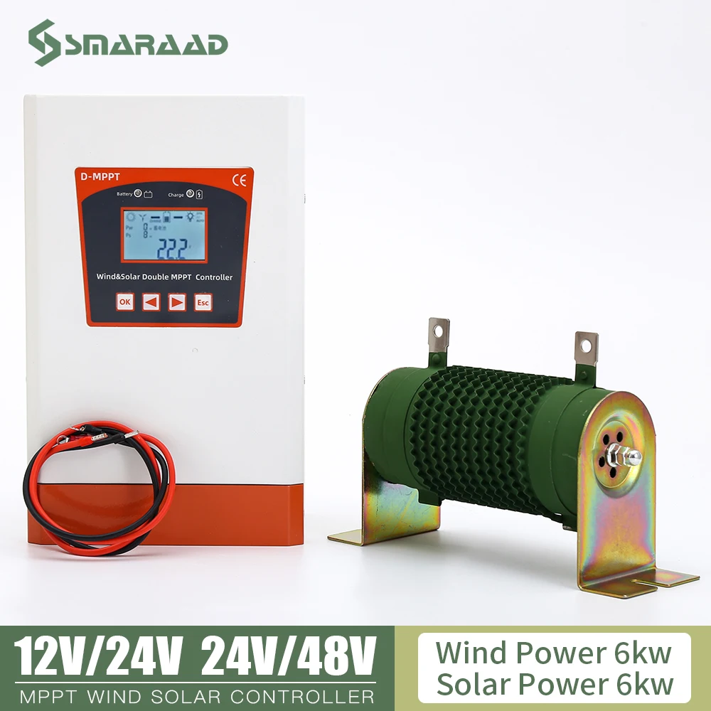 6000W Hybrid Controller Super Boost Charging 12V 24V 48V With Dump Truck For Outdoor Camping Of Wind Turbines Generators