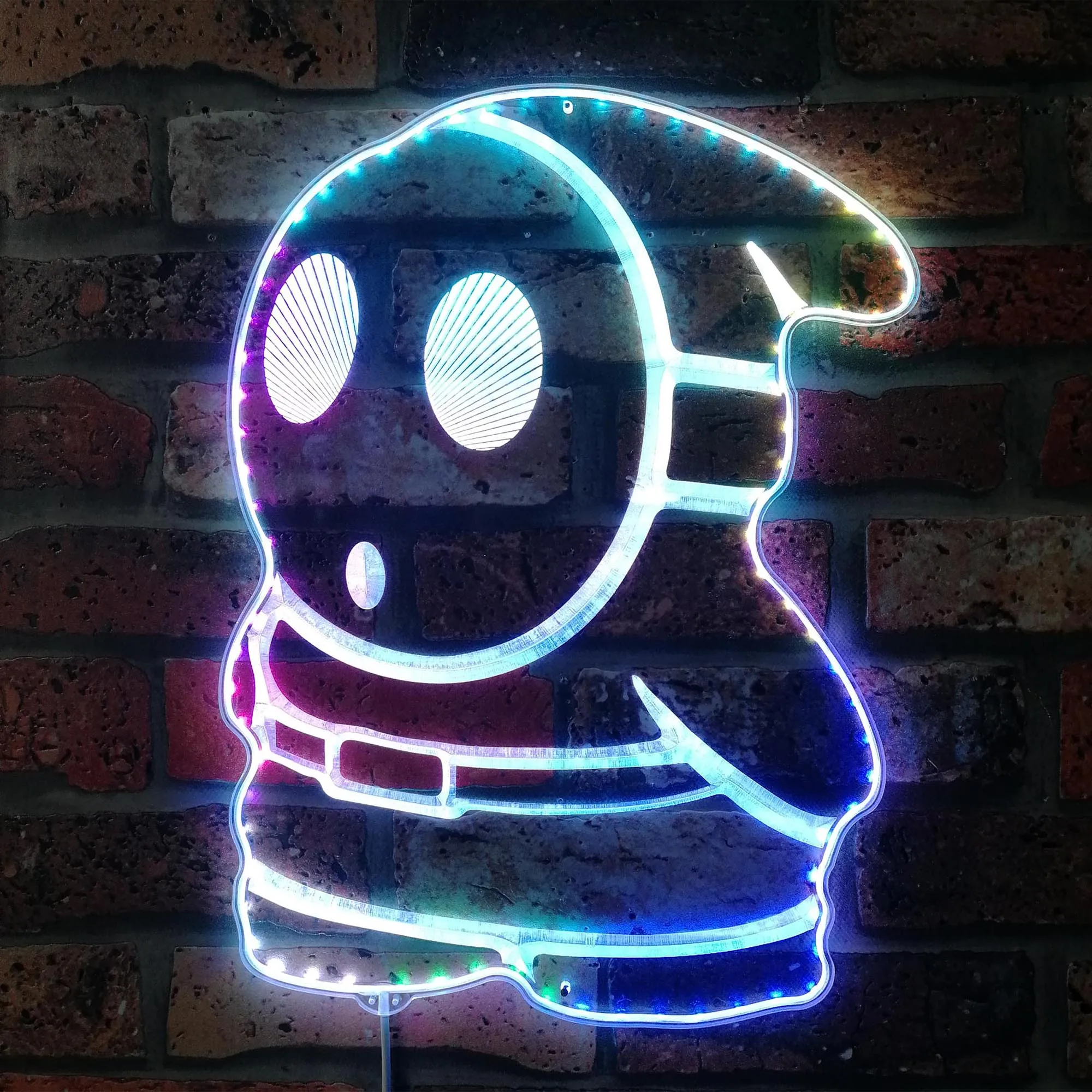 Mario Shy Guy Neon RGB Edge Lit LED Sign, Game Room Decor, Gaming Night Light