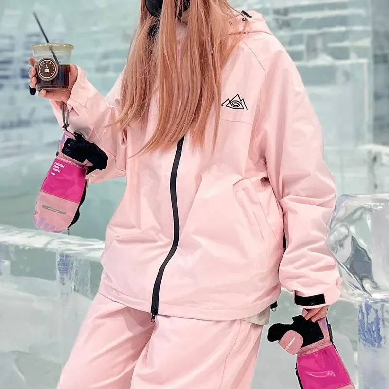 

2025 new 2025 Ski Clothes Pants 120kg Plus Size Ve lcro Men's And Women's Wa rm Ski S uit Set Black OT2