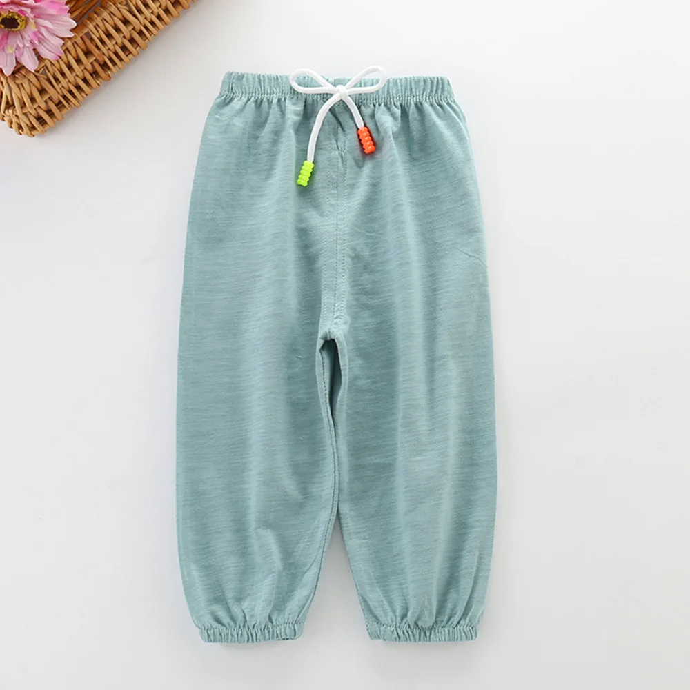 

Teenager Kids Pants Casual Loose Summer Pants for Boys Girls Cool Breathable Anti-Mosquito Harem Pants Children’s Summer Clothes