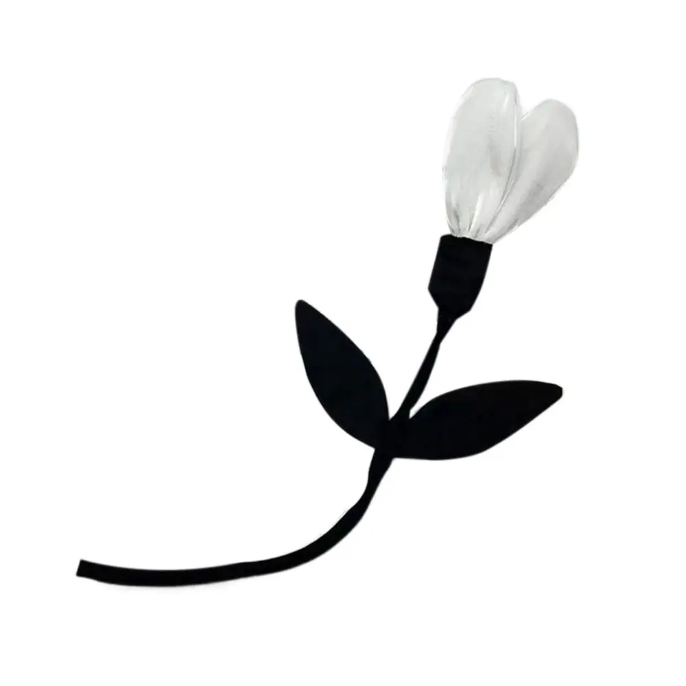 Modna Tkanina Materiał Kołnierz Kwiat Ręcznie Robiona Koronka Kwiat Tulipan Broszka Przypinki DIY Szycie Przypinki do Klapy