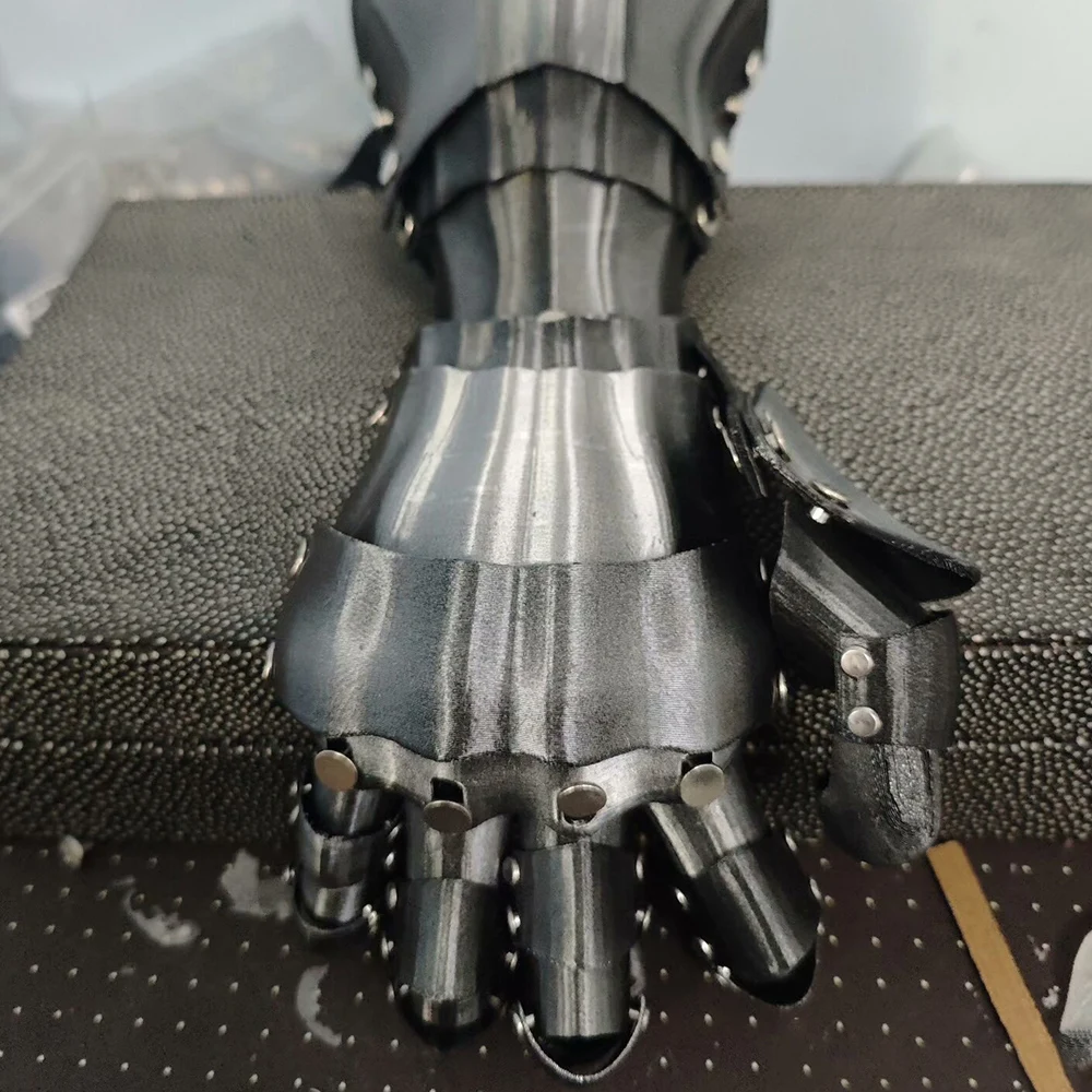 

Перчатки для выпускного вечера с 3D принтом, механические длинные перчатки ручной работы, доспехи для мужчин и женщин, готические ретро-панк-защитные перчатки