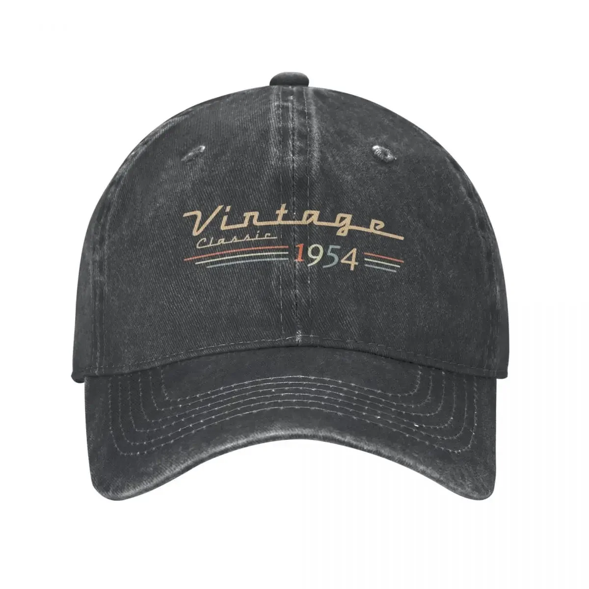 Vintage Vintage Born In 1954 Baseball Cap Unisex Distressed Denim Washed Snapback Hat 70th Birthday Outdoor Adjustable Hats Cap