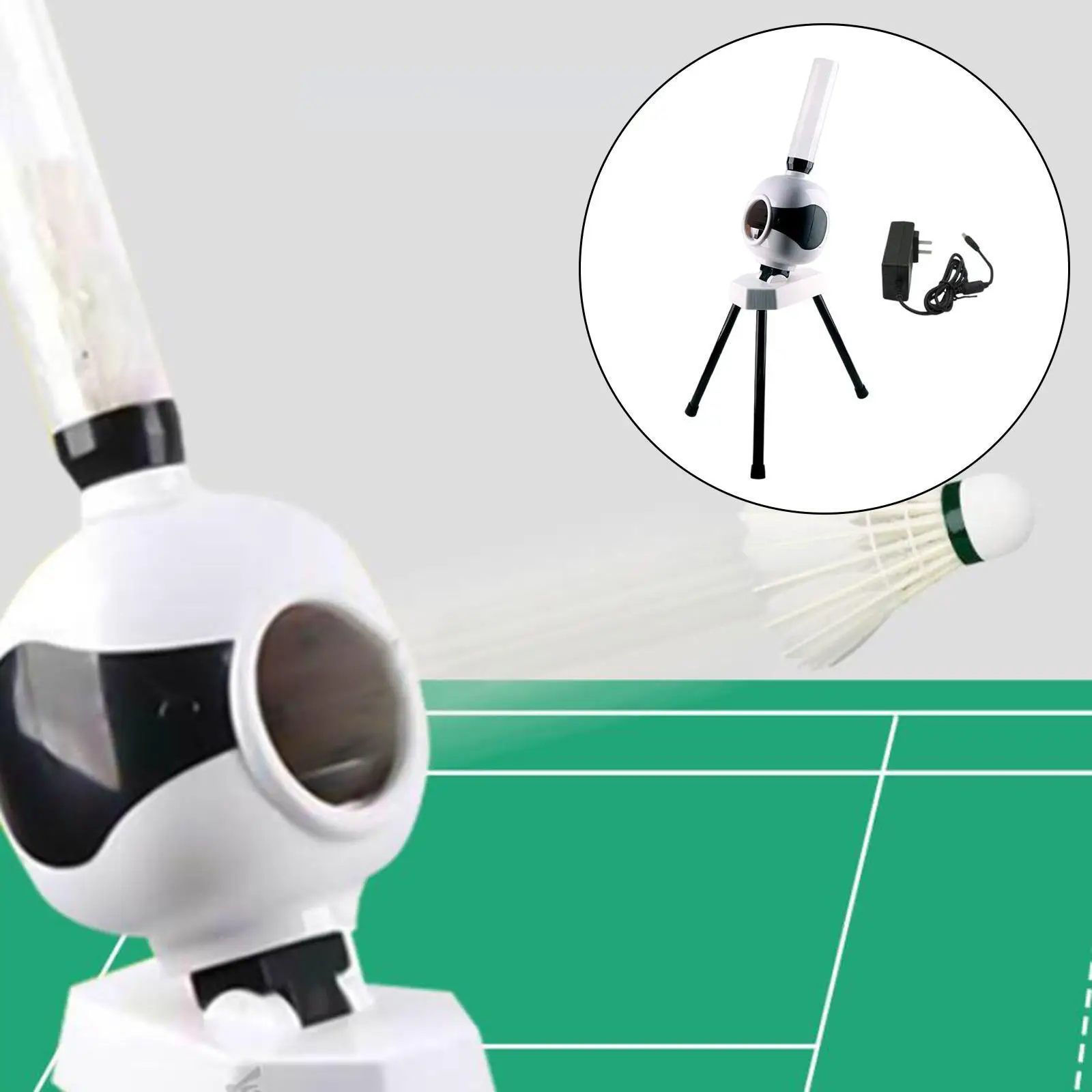 Badminton Ball Pitching Tool Portable Single Sparring Simulator for Adults