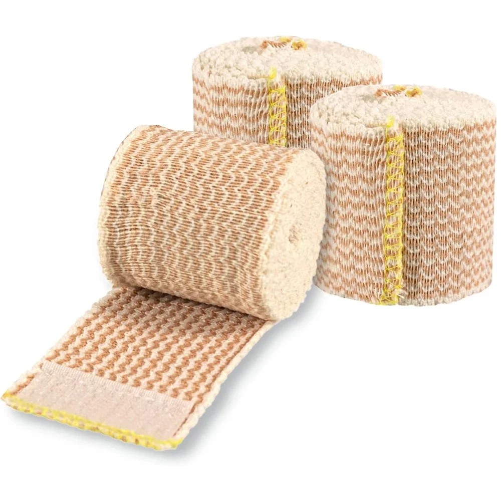 2er-Pack elastische Bandage, Kompressionswickel für Beine, Knöchel, Knie, Bauch, Körper, Lymphödemwickel für Beine, latexfrei – Detail 4
