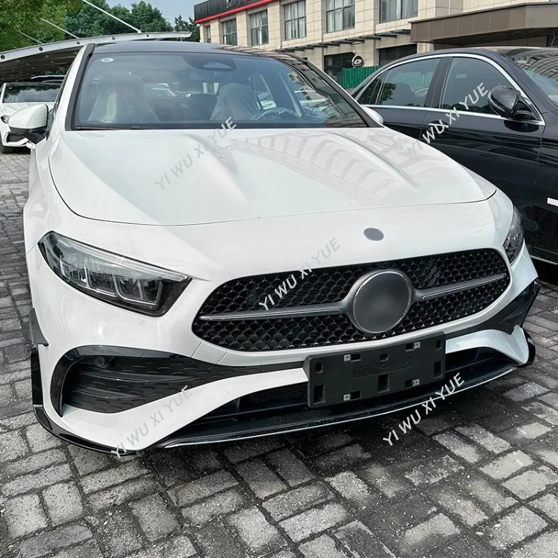 Dla Mercedes Benz W177 A180 A200 A35 AMG lifting 2023 + dekoracja spojler zderzaka z przodu dyfuzor rozdzielacz Spoiler Tuning Tuning