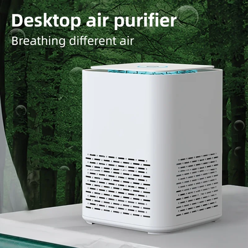 

1pc, Compact AirGenie - Effective Formaldehyde Remover, Portable Desktop Mini Air Purifier for Household Indoor Use, Low Voltage