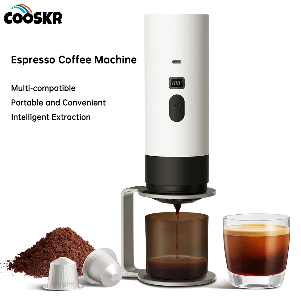 

Wireless Portable Electric Espresso Coffee Machine 7800mAh Rechargeable Capsule Powder Coffee Maker for Car Home Camping Travel