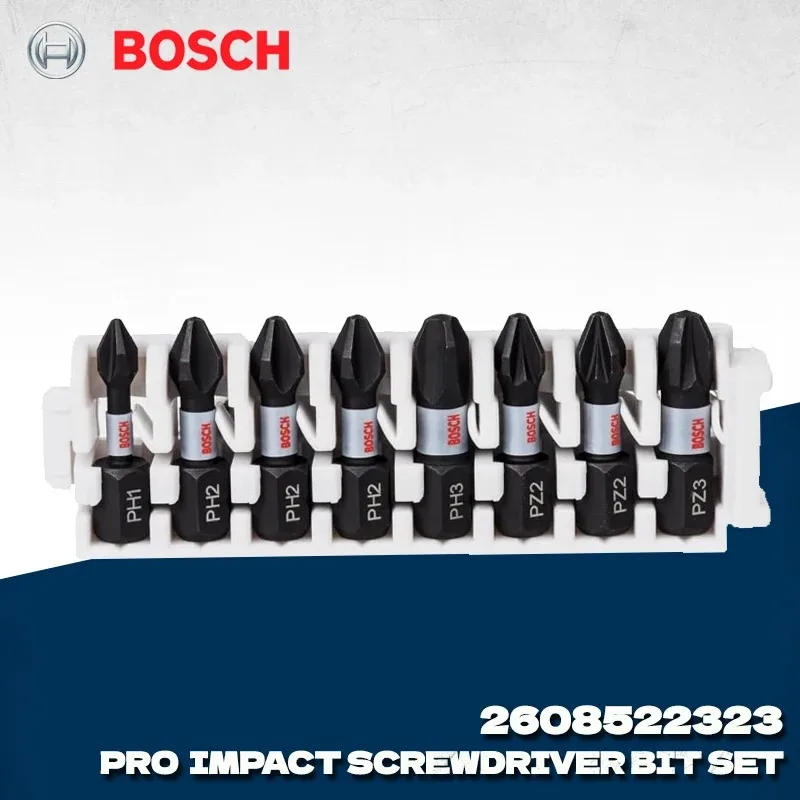 

BOSCH 2608522323 PH1 PH2 PH3 PZ2 PZ3 Набор отверток 25 мм Набор из 8 предметов Набор крестовых отверток Аксессуары для электроинструментов