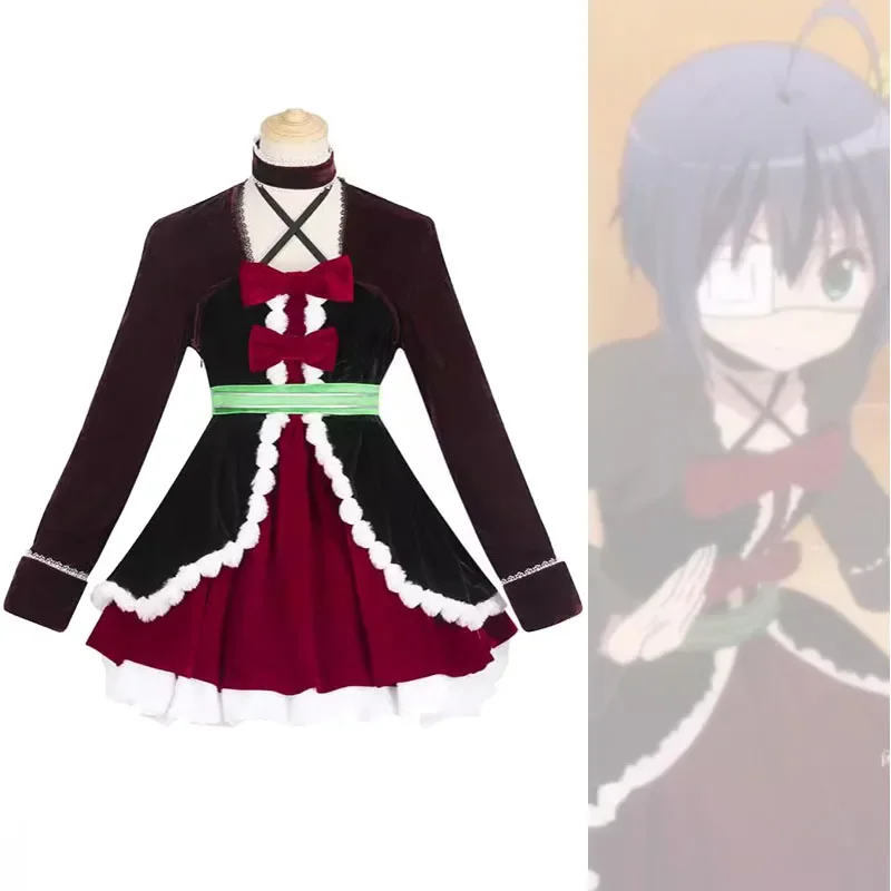 

Anime Takanashi Rikka Cosplay Costumes Women's Christmas Dresses Love, Chunibyo & Other Delusions Halloween Stage Costumes