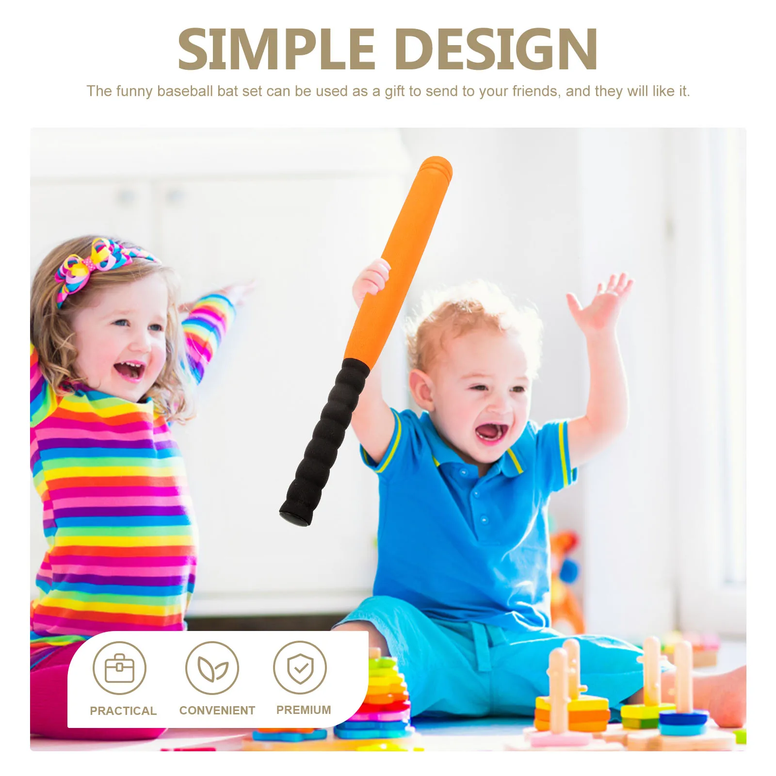 

Children's Baseball Bat Outdoor Toys for Kids Interesting Small Foam Parent-child