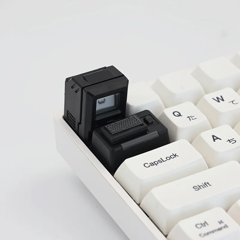 Retro Macintosh Keycap Set, Cute Custom Face Changeable Keycaps, Shine-Through Profile for Mechanical Gaming Keyboard.