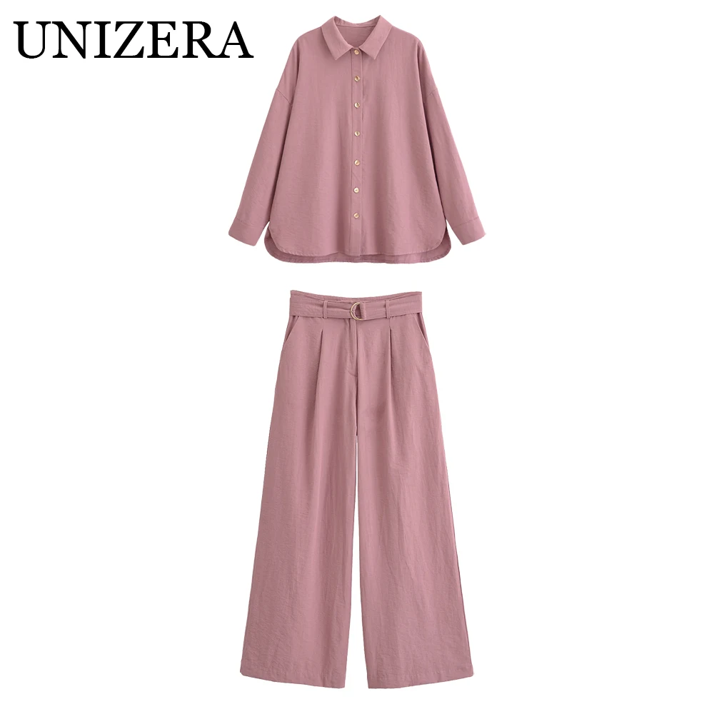 

Осенний новый продукт, женская однотонная простая мягкая висячая рубашка с длинными рукавами, модные широкие брюки, длинные брюки