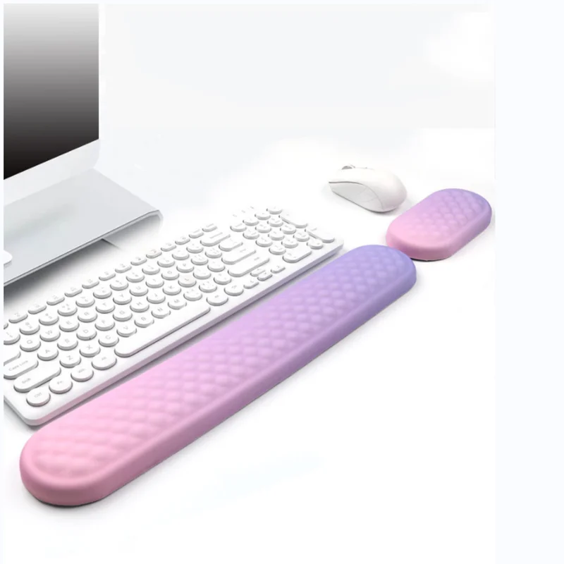 Keyboard Wrist Rest Gel Memory Foam Wrist Rest , Ergonomic Wrist Pad Support for Office, Gaming, Computer,Mac - Purple Pink