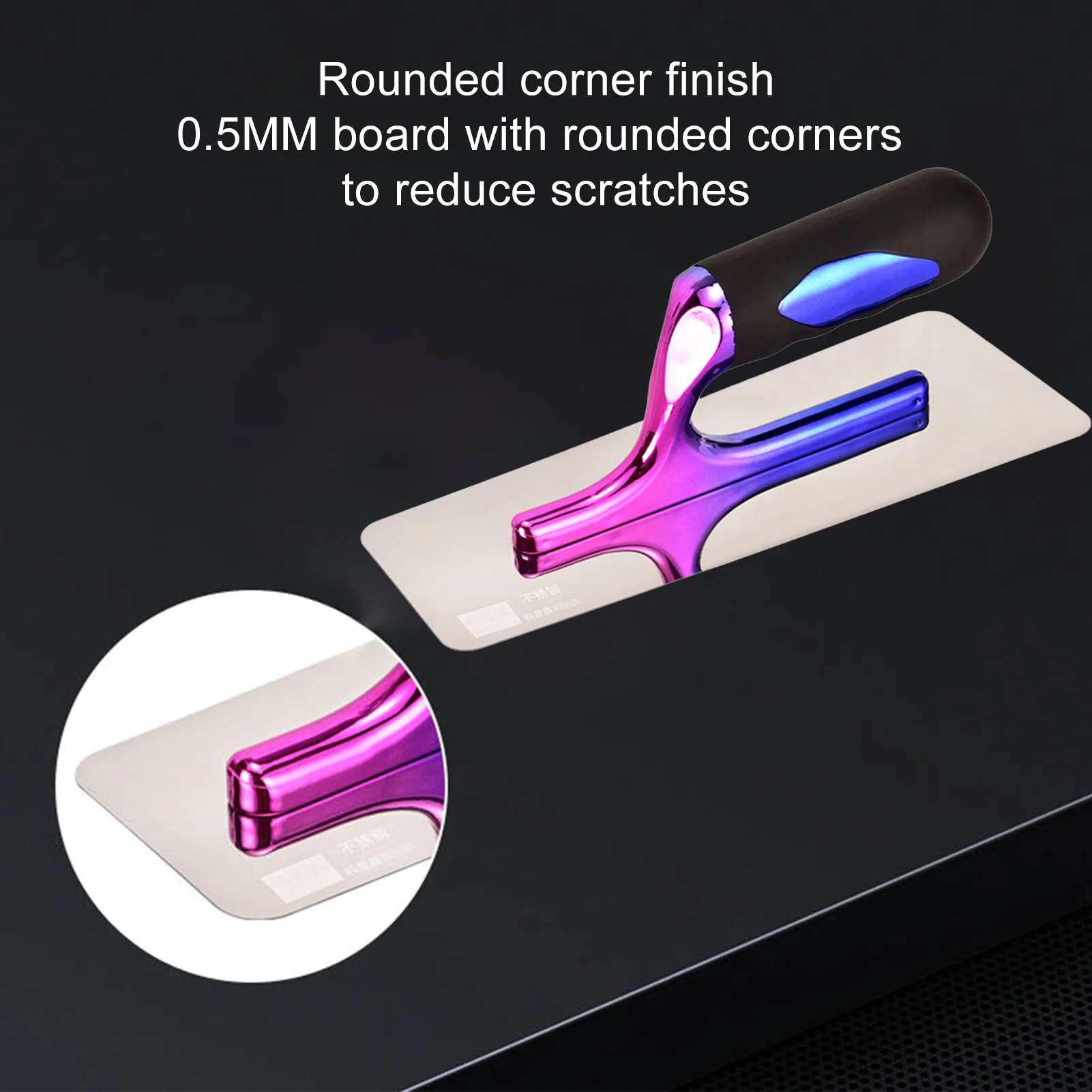 Silica Schlamm Form Ton Farbe Kitt Messer Kelle Edelstahl Runde Ecke Kelle Venezianischen Gips Polieren Werkzeug Für