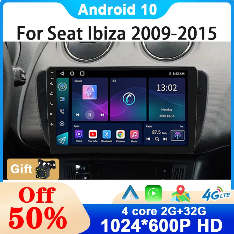 

2024 Update 2 Din Android 10 Car Radio For Seat Ibiza 6j 2009 2010 2011 2012 2013 2014 2015 Multimedia Player GPS Carplay Auto