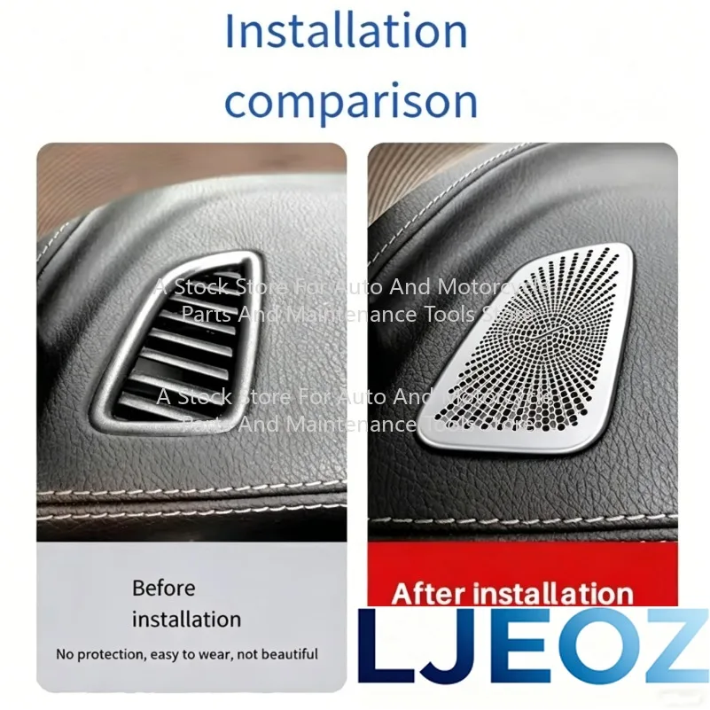 For Mercedes Benz GLC C-Class W205 C260 C200 X253 2015-2021 Speaker Cover Car Dashboard Horn Cover Air Outlet Trim view 4