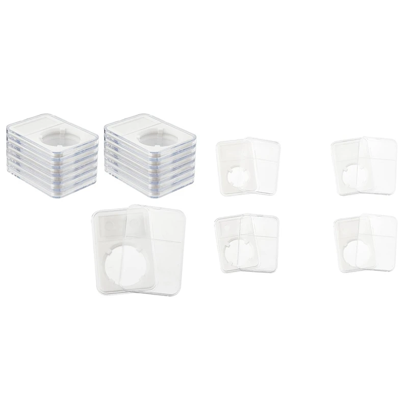 

Coin Slab Snap Display Holder, White Coin Cases For Collectors Coin Display Box Plastic Dollar Coin Holder