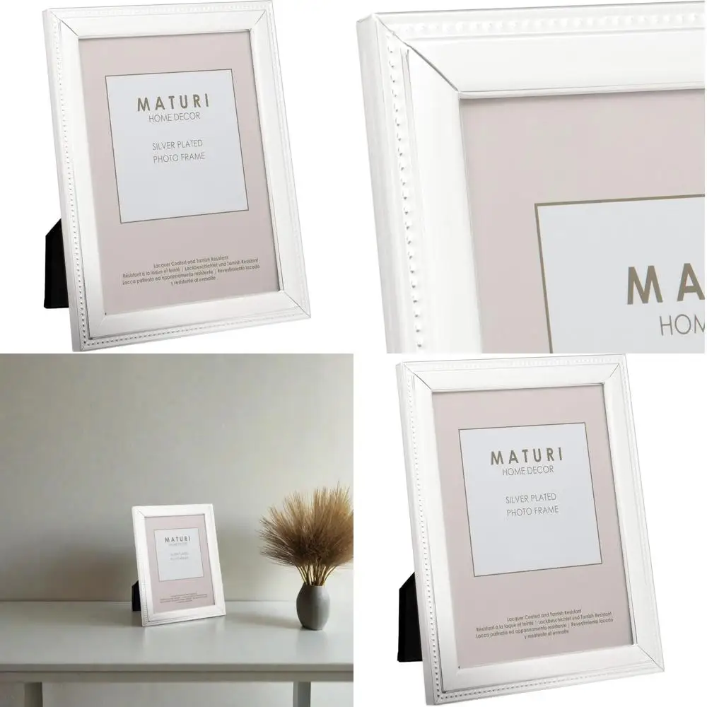 

8x10 Silver-Plated Photo Frame with Beaded Edge, 20x25cm