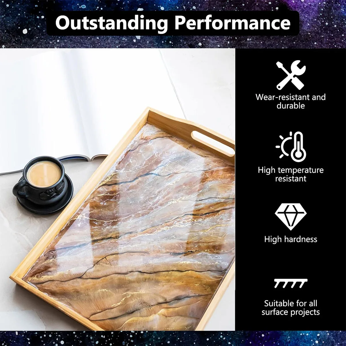 1000ml Crystal Clear Epoxy Resin Kit  No Yellowing No Bubble Art Resin Jewelry Making Wood Casting Craft 1:1 Easy Mix - view 3