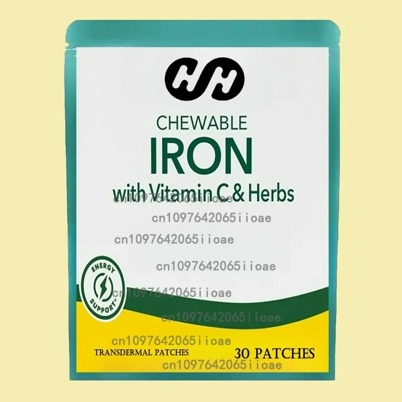 

30 Patches Iron Transdermal Patches, with Vitamin C, Blood, Energy, Muscle & Immune System Support