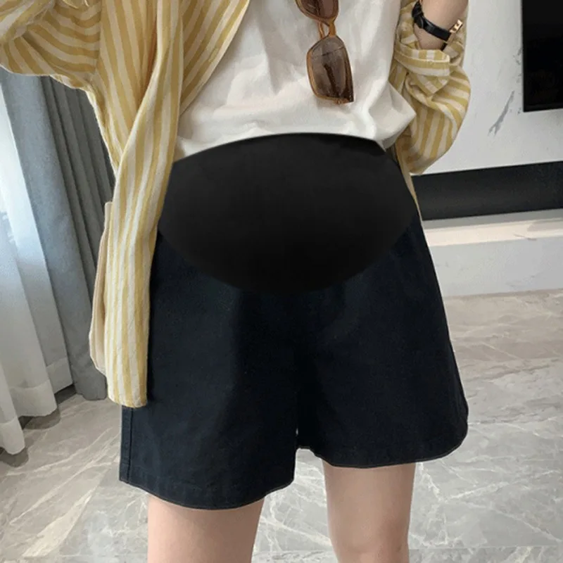 shorts-de-maternidade-brancos-de-verao-calcas-largas-com-suporte-para-a-barriga-elasticas-e-soltas-para-mulheres-gravidas