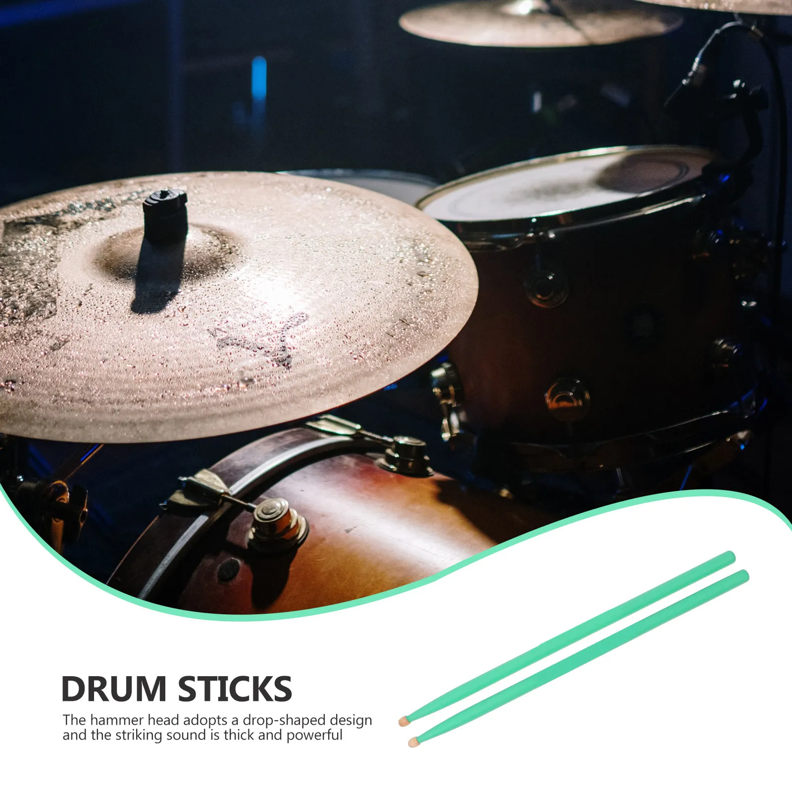2Pairs Maple Drum Sticks for All Music Genres Lightweight Balanced Gravity Feel Great Control Comfortable Grip Beginner Friendly