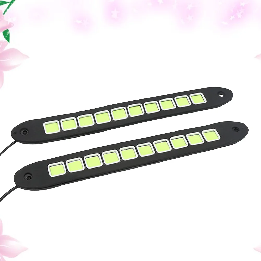 

2Pcs Daytime Running Light LED Cob Driving Light Vehicle Lamp Flexible Low Power Consumption Long Service Life