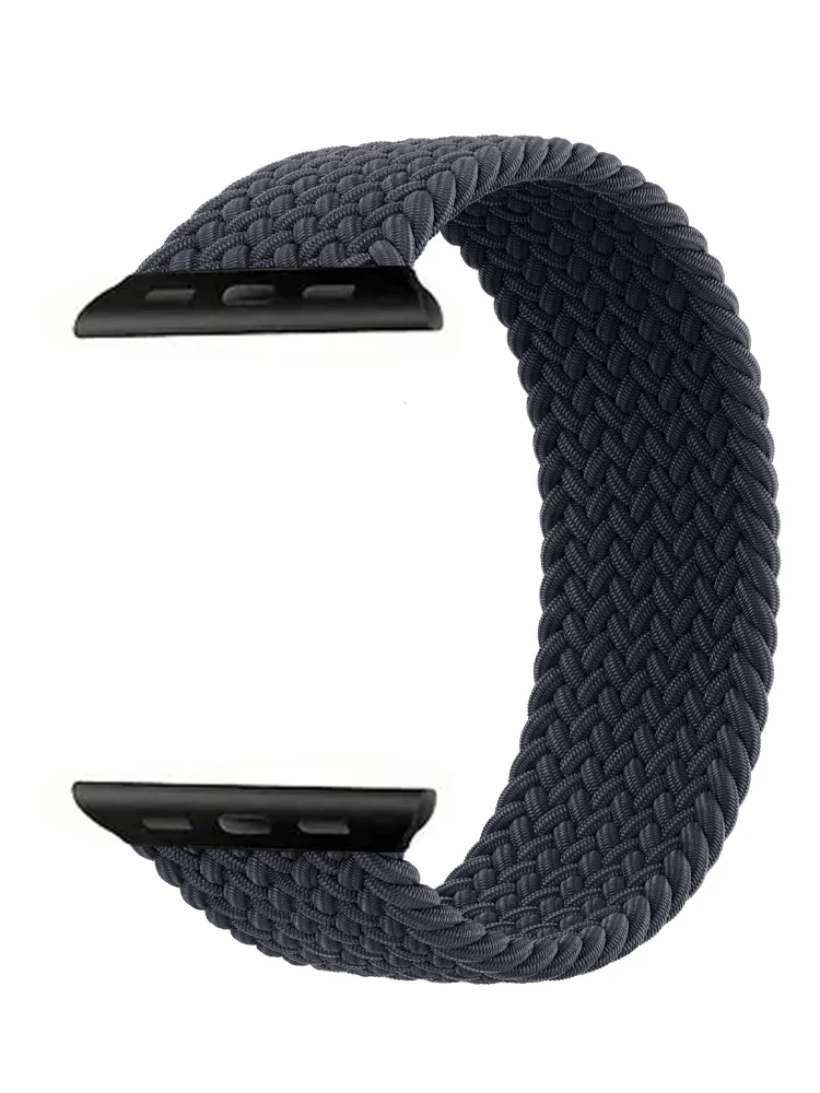 Boucle Solo tresse pour bracelet de montre Apple srie 11 10 9 7 8 SE 6 Ultra 3 49mm 46mm 42mm 44mm 41 45mm bracelet correa iWatch sangles