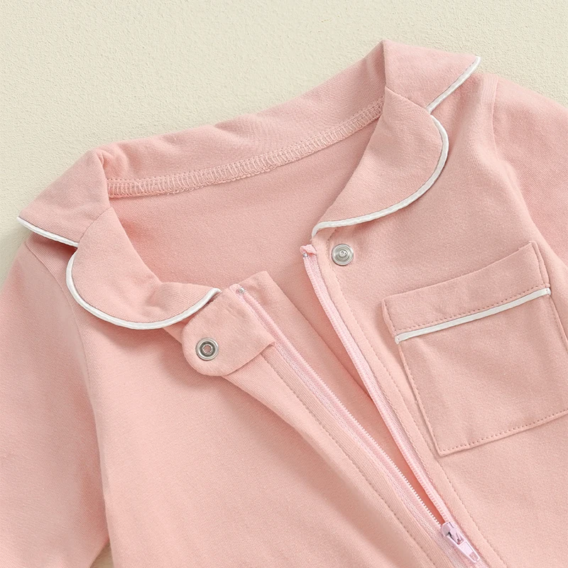 Baby Boy e Girl's Long Sleeves Zipper Romper, Macacão Unisex, Roupas Bonitos, Casa, Roupa Hospitalar, Vindo