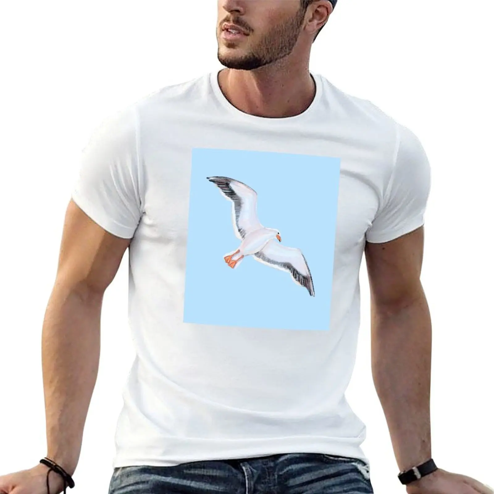

seagull tshirt man t T-Shirt shirt anime The man men for shirts t cotton