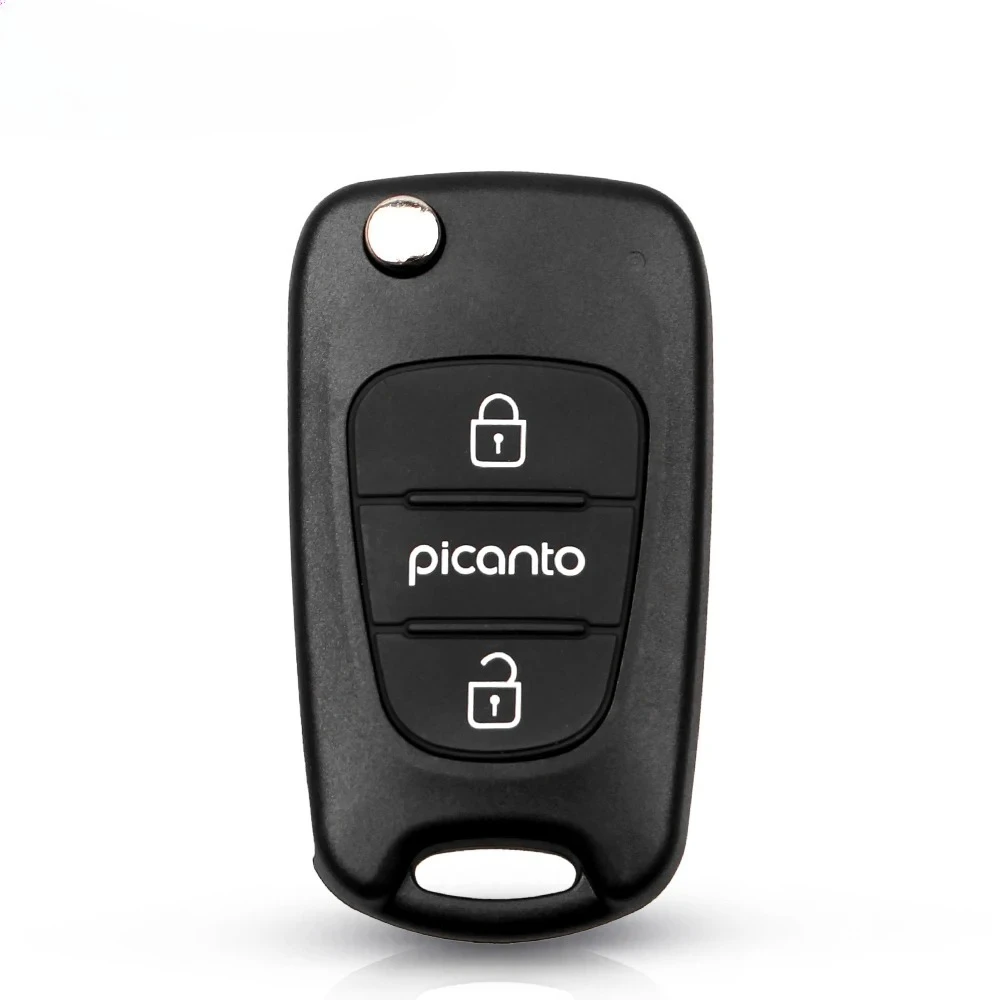 

New 3 Buttons Flip Folding Remote Key Shell For KIA Picanto Remote key Case Fob