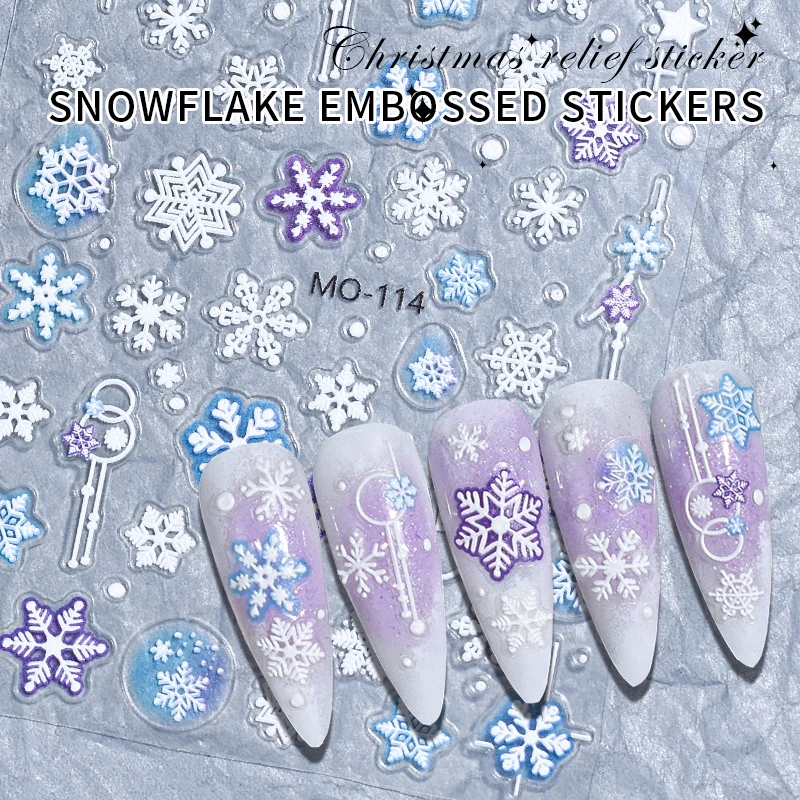 Adesivos de Natal para unhas Conjunto de pacotes de adesivos 3D - Acessórios de arte Suprimentos Materiais Produtos Mercadorias Decalques Designs para manicure