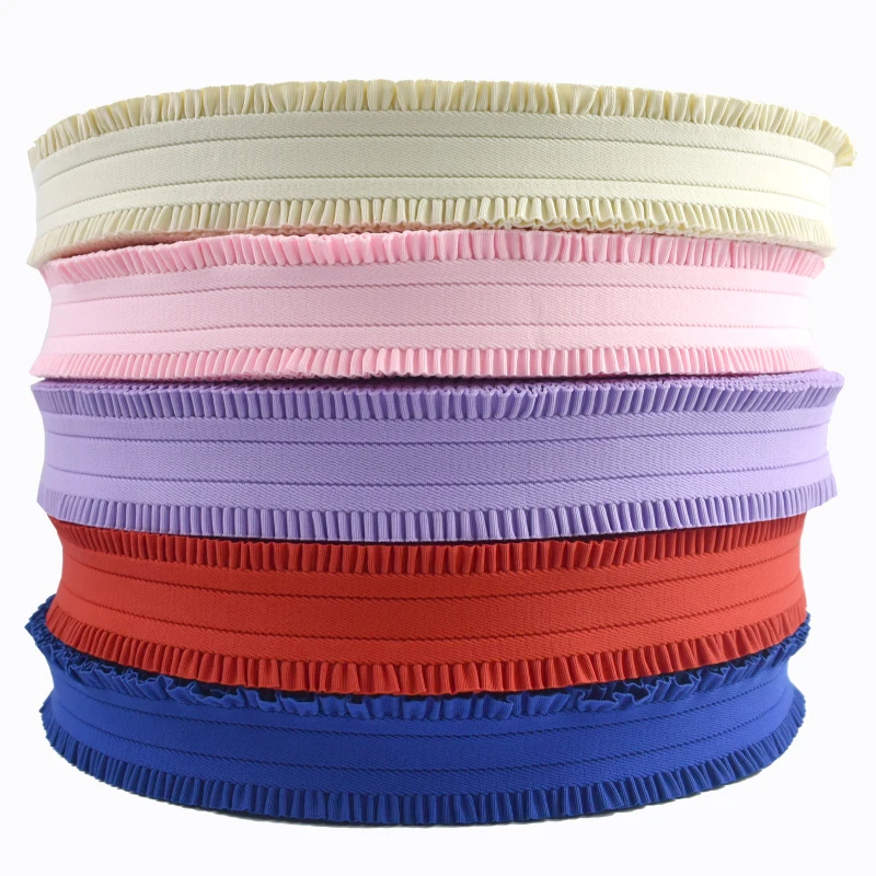 

10/20/30 ярдов, 50 мм, эластичная лента с рюшами, брюки, платье, пояс, резинки, кружевная отделка, декор для одежды, эластичная лента, аксессуары для шитья