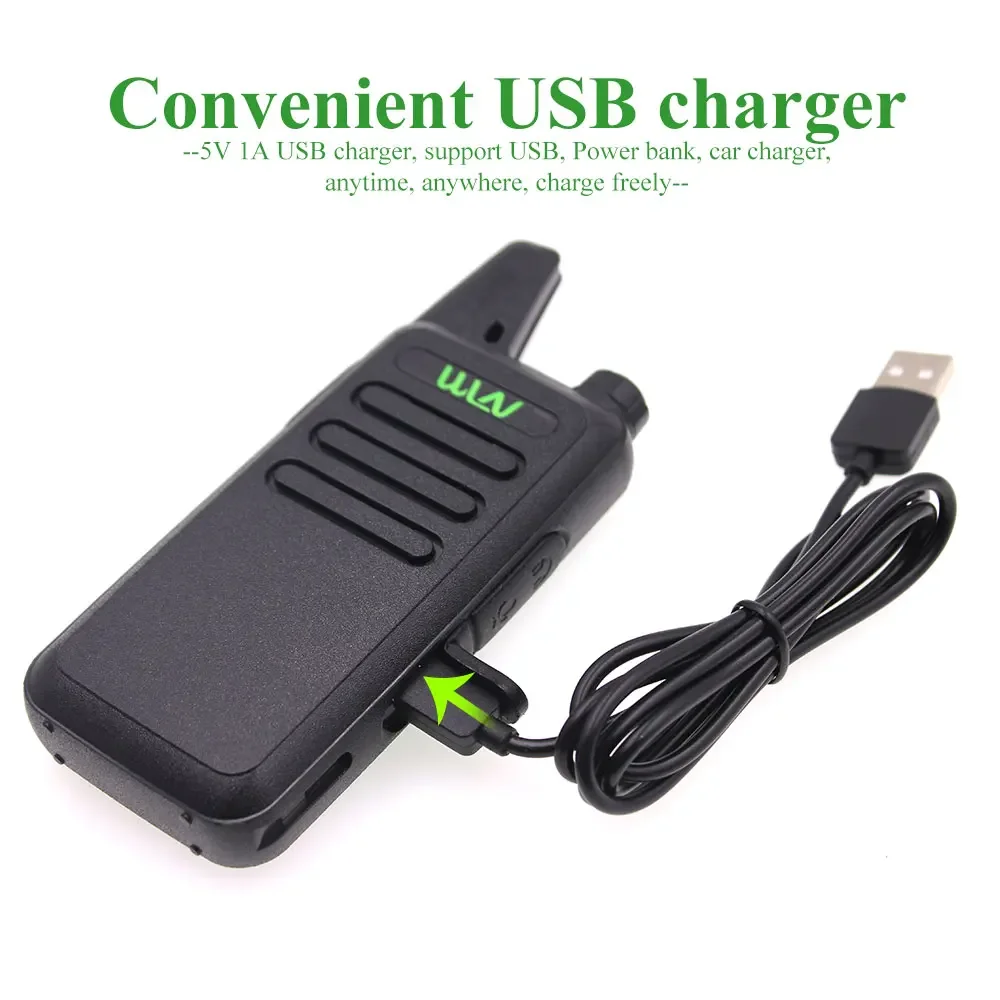 Diskon 50% Radio Portabel Walkie-Talkie Mini Genggam 16 Saluran UHF Transceiver 400-470MHz 2W/5W 3.7V 1500mA