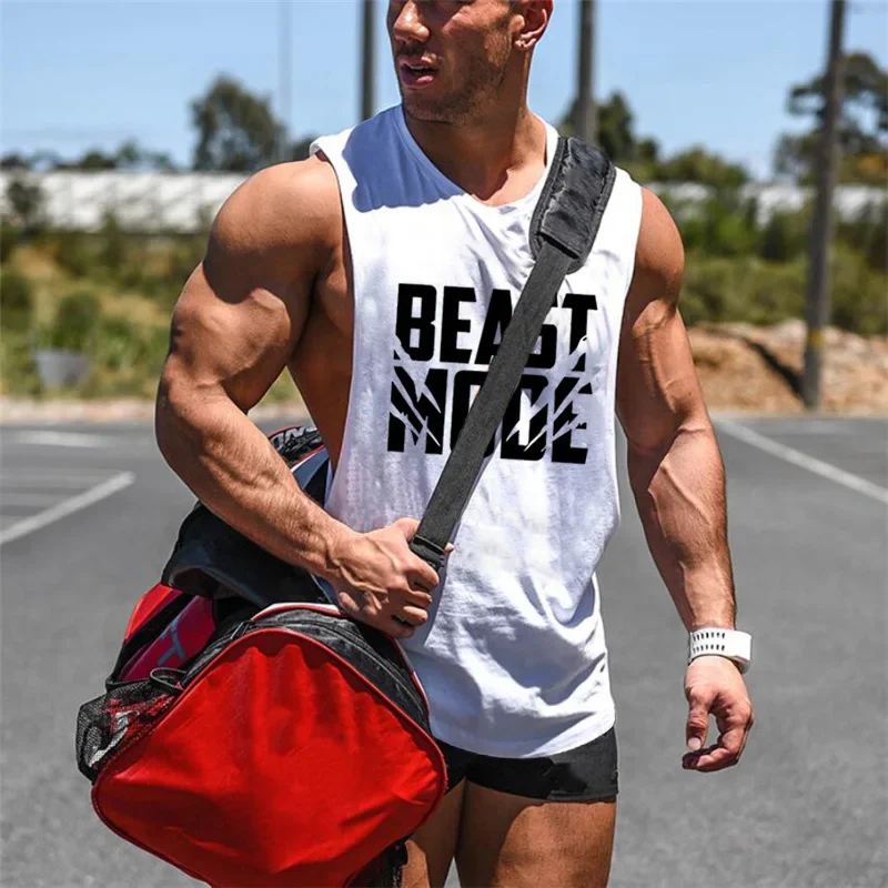 New Mens Sporting Clothing Gym Casual Tank Top Muscle Sleeveless Running Workout Cool Training Fashion Fitness Singlets