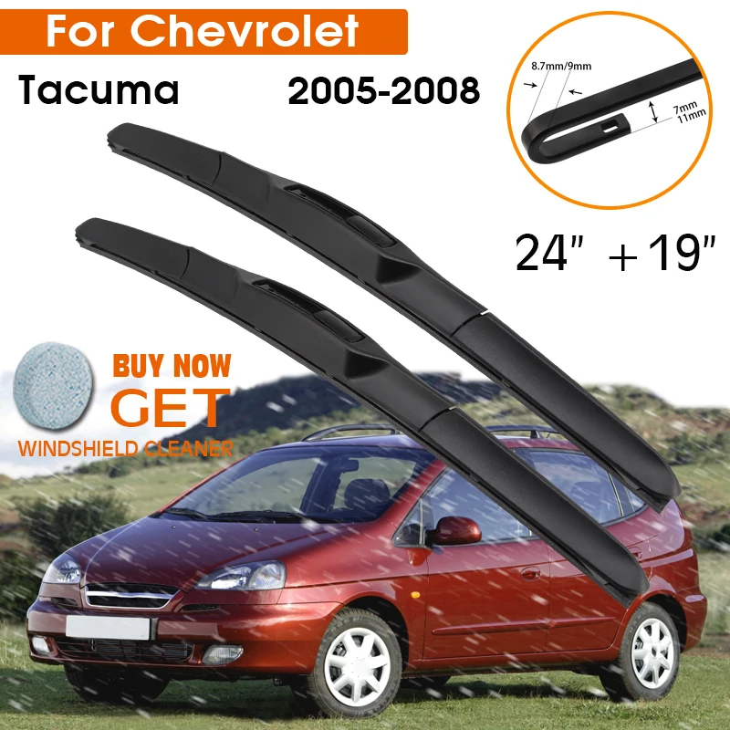 Car Wiper For Chevrolet Tacuma 2005-2008 Windshield Rubber Silicon Refill Front Window Wiper 24