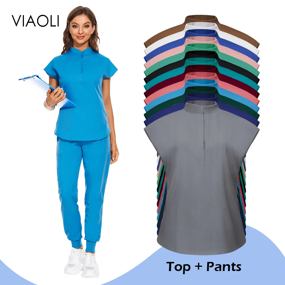 Medical infermieristica Jogging Scrub set sala operatoria uniforme chirurgica Unisex assistenza sanitaria infermieri abbigliamento da lavoro donna accessori ospedalieri