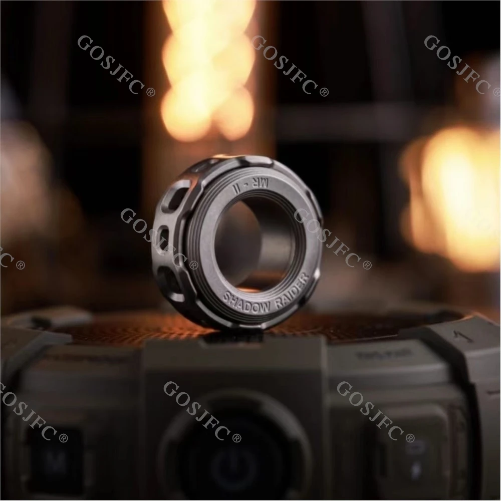 Acedc حلقة ميكانيكية 2 Shadow Raider Titanium Ring Spinner Fidget Toys للبالغين لعبة تخفيف التوتر
