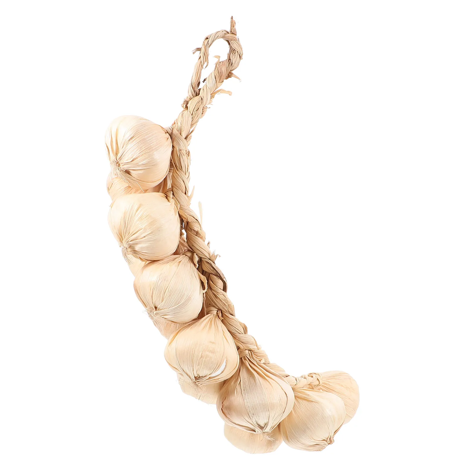 

12 Garlic Heads Simulated Skewers Artificial Vegetables Decorative nament White Fake Photo Prop Use