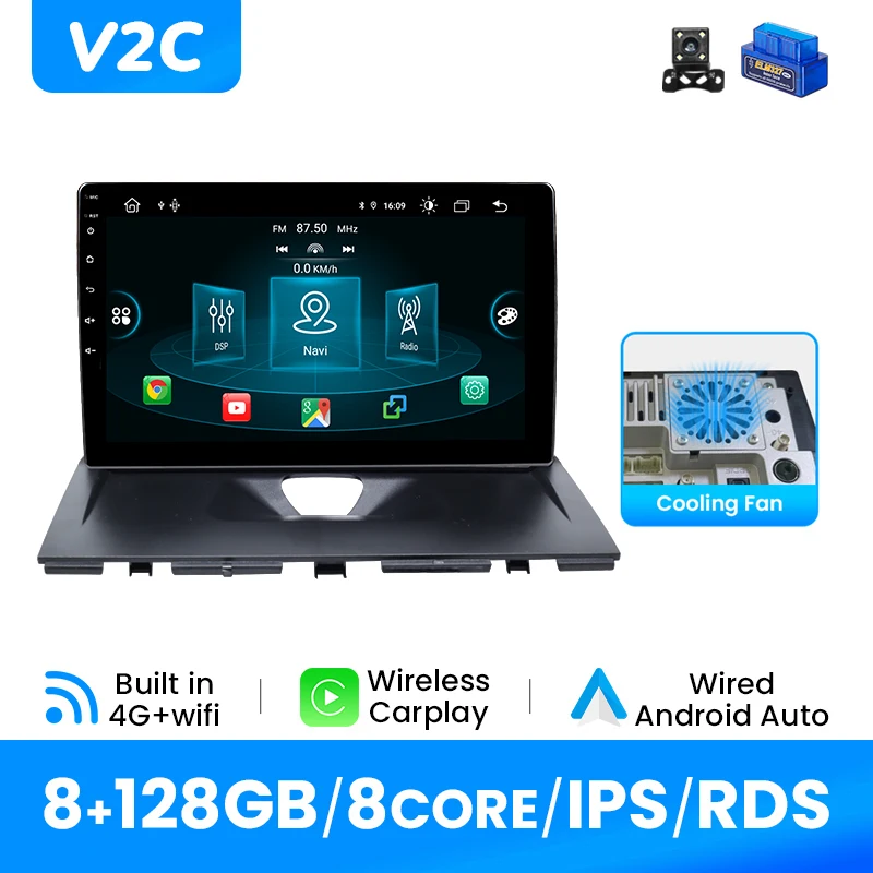 Draadloze Carplay Android 14 Autoradio Speler Voor Peugeot Expert 2007-2016 GPS Navigatie IPS Multimedia DSP 4G Wifi RDS Stereo