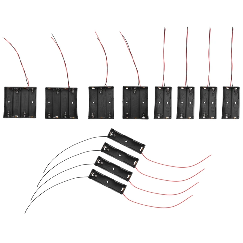 

12 шт., держатель аккумулятора 18650 с держателем для провода, 3,7 В, 1/2/3/4X3,7 в серии «сделай сам», коробки для хранения аккумуляторов
