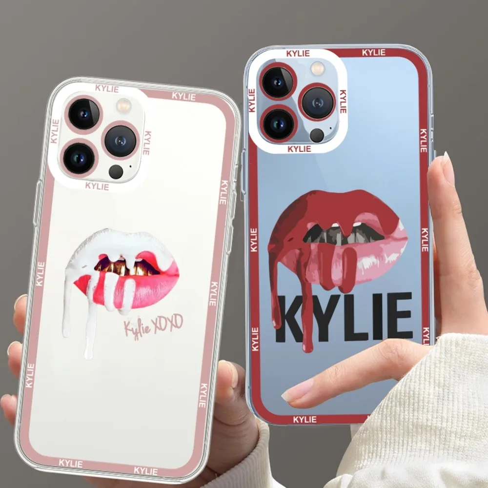 SEXY GIRL K-Kylies J-jenners Phone Case For Samsung S20 S21 S22 S23  Ultra Plus S10 Transparent Border Shell