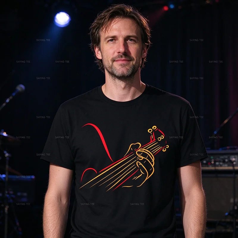 Gitarre spielen, Gitarrist, Musik, Leben, lustiges Geschenk, T-Shirt für Damen und Herren, Y2k, Musikliebhaber, Punk, lustige Streetwear-Kleidung, originelles T-Shirt mit einem witzigen Aufdruck. – Detail 3