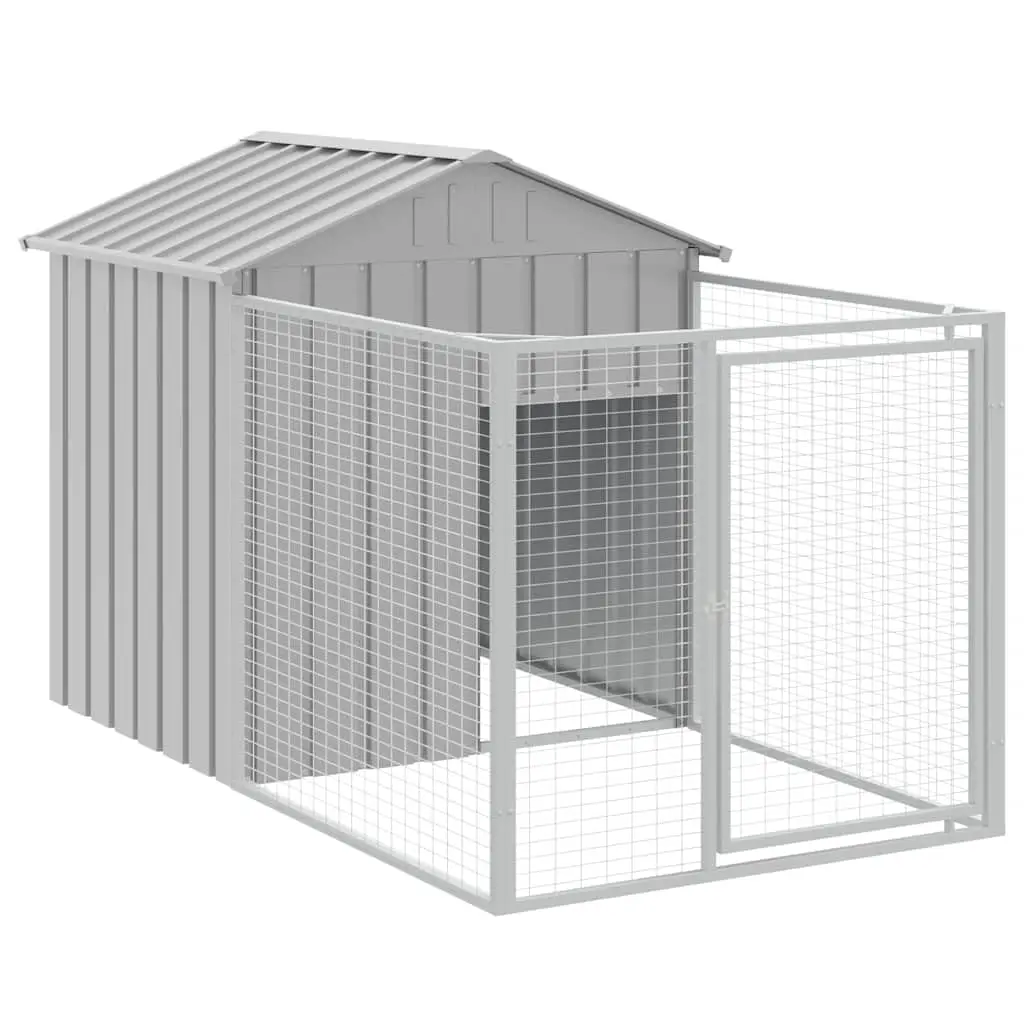 Steel Dog Kennel with Run, Weatherproof Pet Playpen with Secure Door for Small Medium Pets, 46.1x79.1x48.4 Inches, Customized