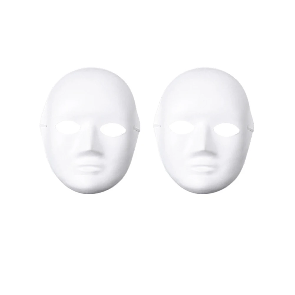 

4 Pcs Hand Painted Mask White Diy Unpainted Paper Masks Craft Halloween Costume Party Masquerade