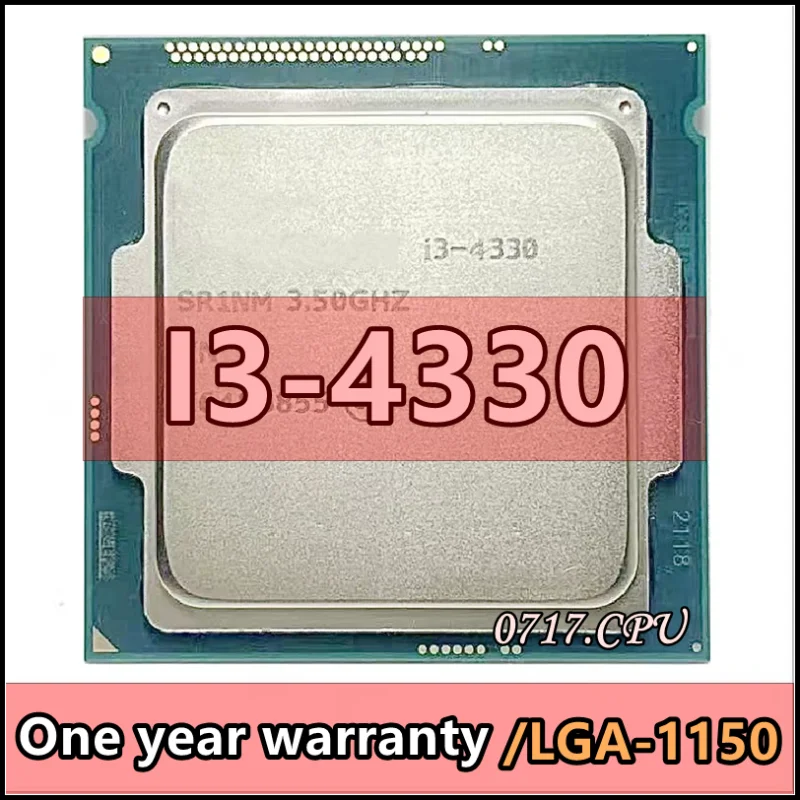 معالج وحدة المعالجة المركزية رباعي النواة ثنائي النواة ، i3 4330 ، SR1NM ، 3.5 GHz ، 4M ، 54W ، LGA 1150