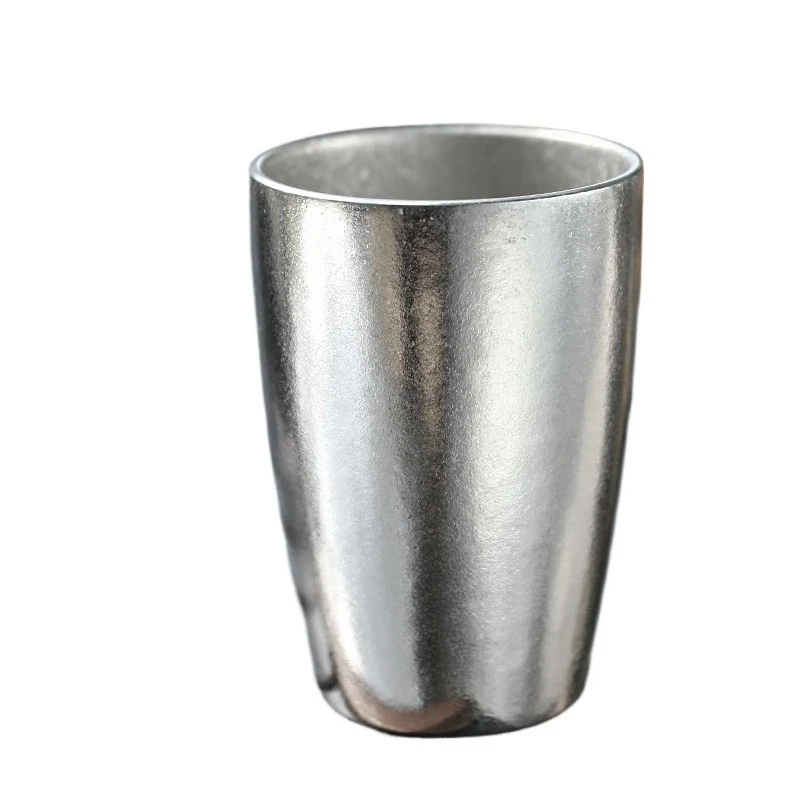 Pure Titanium Double-walled Titanium Water Cup, Outdoor Portable Cup, Anti-scalding Coffee Cup, Pure Beer Cup